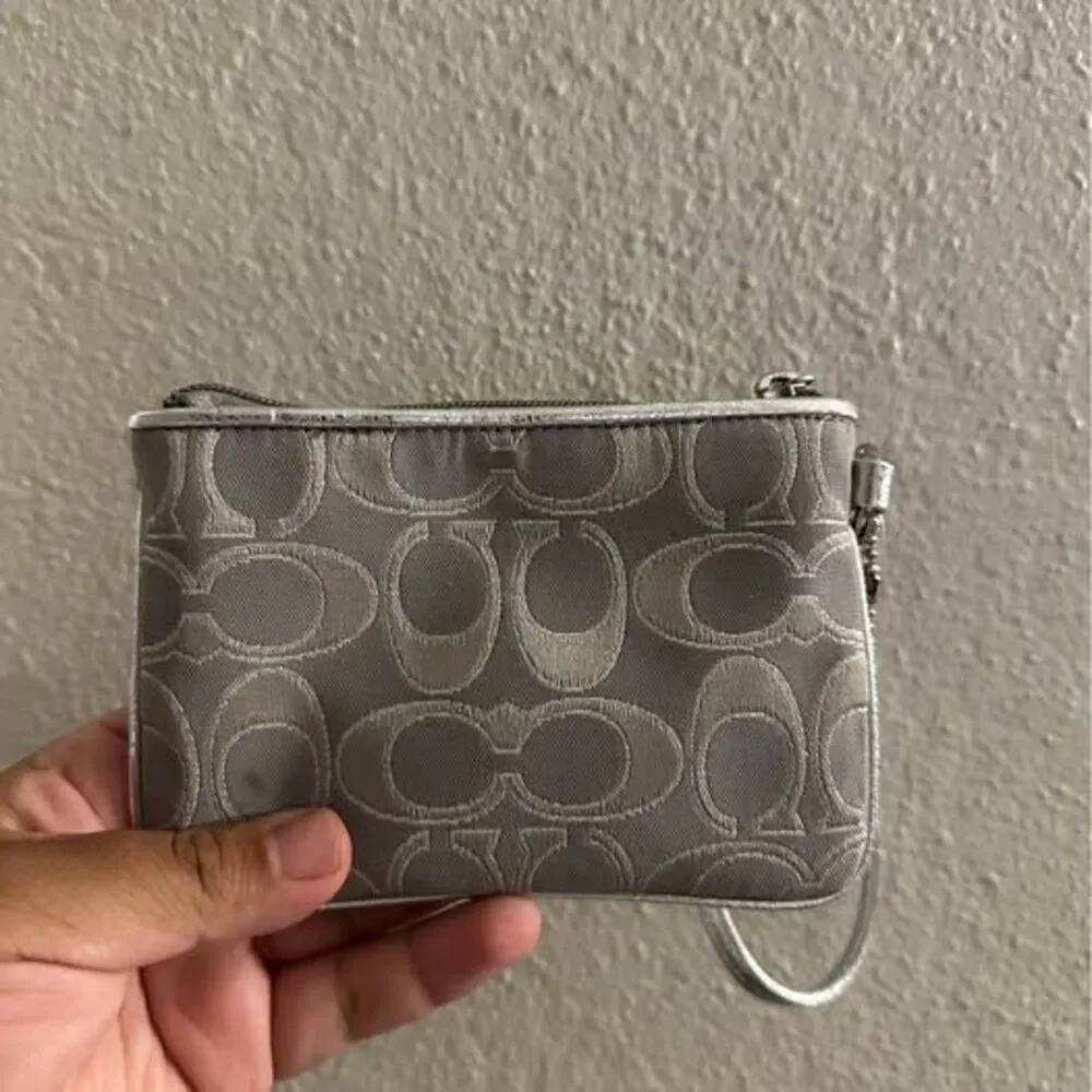 Coach Poppy Metallic Wristlet